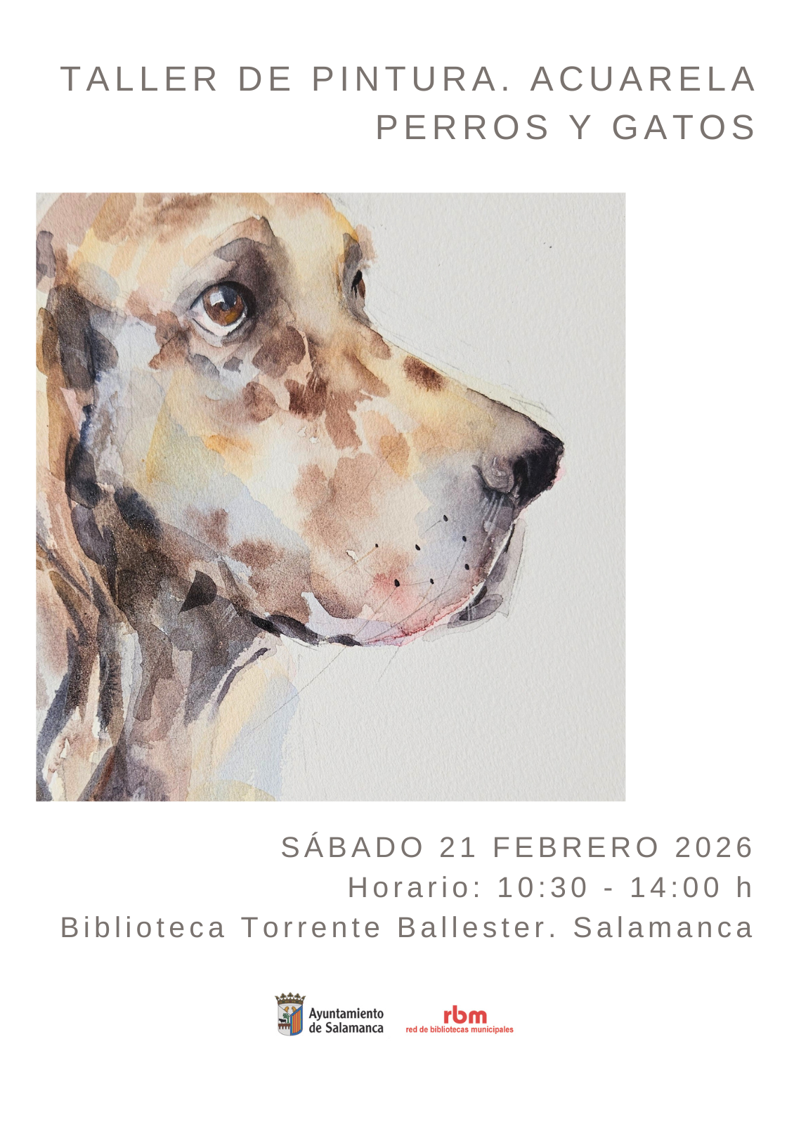 Cartel taller acuarela Sonia García